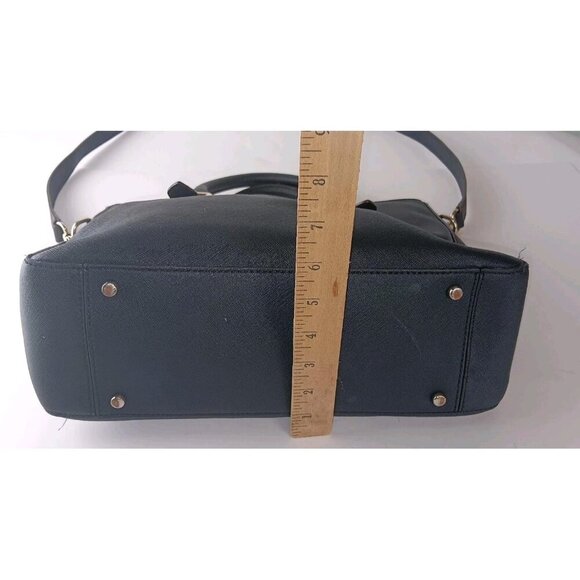 KATE SPADE Black Leather COVE Street GOLDIE Tote Handbag Crossbody Strap - Picture 8 of 16